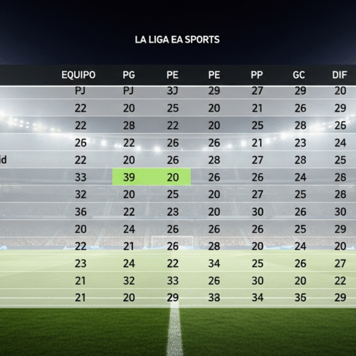 tabla de posición de la liga española